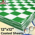 thumbnail image 4 of Avant Grub 12 x 12 inch Extra Large Green and White Food Wax Paper, 300 Sheet per Pack, 4 of 6