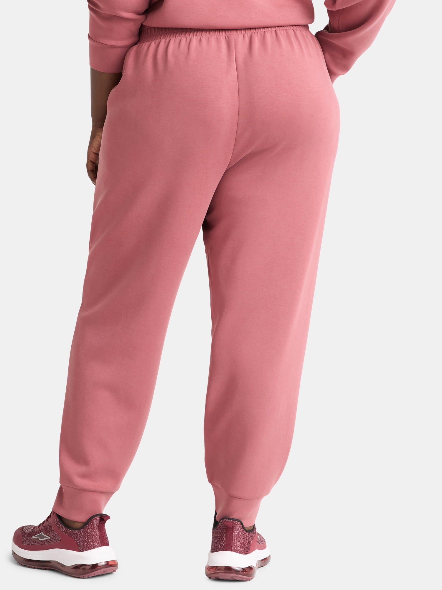 Avia Women's and Women's Plus ScubaKnit Pleat Joggers with Pockets, Size XS-4X