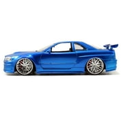 Fast & Furious 1:24 Brians 2002 Nissan Skyline GT-R R34 Die-cast Car Play Vehicles, Blue