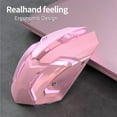 thumbnail image 2 of 2.4G Wireless Pink Mechanical Mouse Type-C Rechargeable Optical Ergonomic RGB Luminous Gaming Computer USB Mice For Laptop PC, 2 of 7