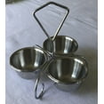 thumbnail image 4 of Soro Essentials- 10 oz. Stainless Steel Three-Way Server Caddy with Bowl- Serving Bowl Set Stand for Parties Serving Stand for Salsa Sauces Dressing Candy Dining Dinnerware Home Kitchen Restaurant, 4 of 6