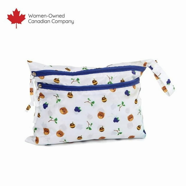Melii Waterproof Wet & Dry Bag with Handle, for Wet Bathing Suits, Diapers, Potty Training and Dishes, 14x11, For Babies, Toddlers and Adults