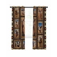 thumbnail image 7 of Wildlife Camels Blackout Curtains for Bedroom, Deserts Animals Brown Geometric Rustic Thermal Insulated Kitchen Drapes with Grommets, Light Blocking Window Treatment, 2 Panels 27.5" x 39", 7 of 7