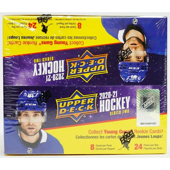 2020-21 Upper Deck Series 2 Hockey Factory Sealed Retail Box of 24 Packs