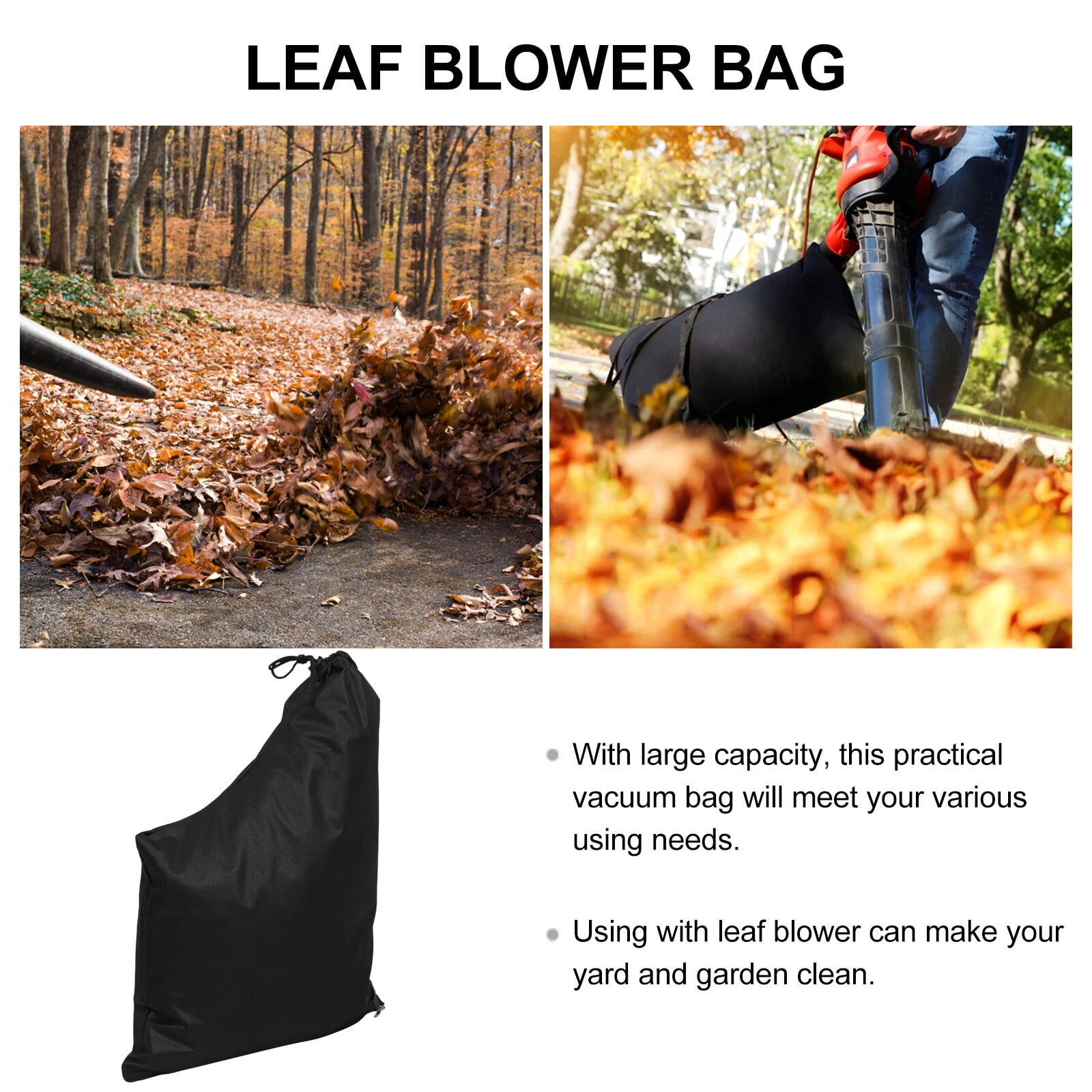 Leaf Blower Vacuum Bag Yard Fallen Leaves Bag Canvas Blower Debris Vacuum Bag