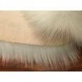 thumbnail image 4 of Soho Luxurious Faux Bearskin Pelt White Shag Area Rug, 4 of 5