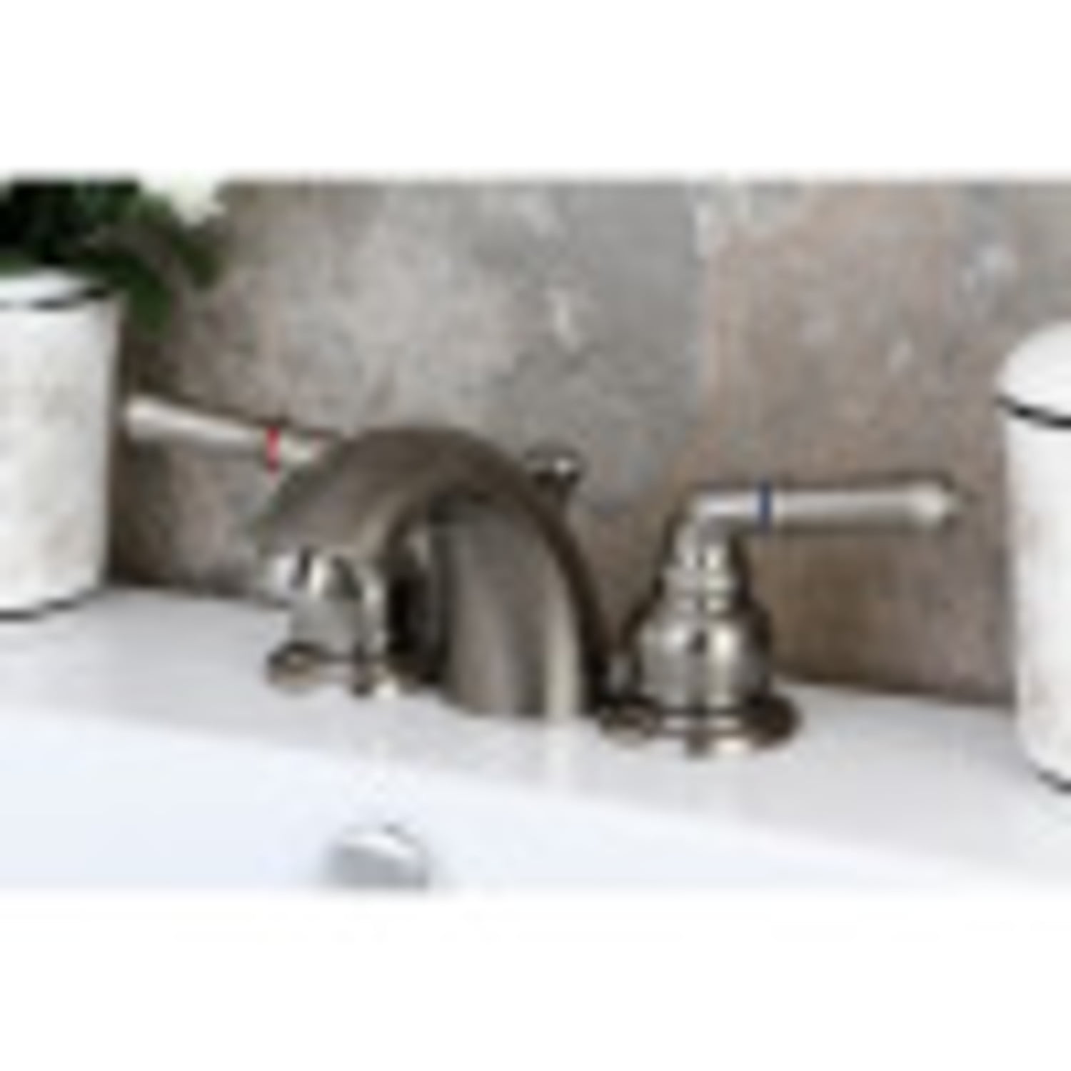 Kingston Brass Magellan Two Handle 4" to 8" Mini Widespread Lavatory Faucet with Retail Pop-up