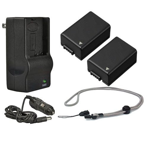 telefoon prieel beginnen Panasonic Lumix DMC-FZ45 High Capacity Batteries (2 Units) + AC/DC Travel  Charger + Krusell Multidapt Neck Strap (Black Finish) - Walmart.com