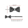 thumbnail image 3 of INSPIRE CHIC Womens Bow Tie Fine Diamonds Shiny Collar Adjustable Bow Tie Black, 3 of 5
