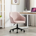 thumbnail image 2 of CAROCC Home Office chair with Middle back Modern Design velvet chair with arms, 2 of 10
