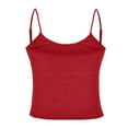 thumbnail image 6 of Plebaso Camisole Tops for Women Spaghetti Strap Tank Tops Solid Color Casual Basic Bottom Cami Undershirts, 6 of 7