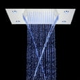thumbnail image 2 of Chrome  LED Colors Changing Rain&Waterfall Ceiling Large Shower Head with Remote Control, 2 of 14