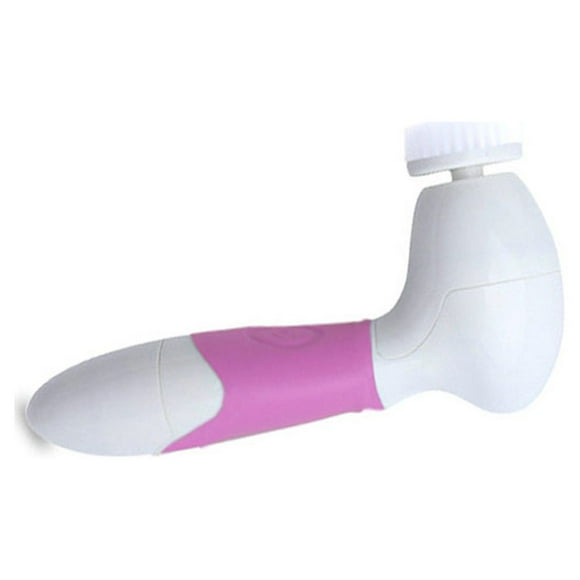 Seitruly Herramienta de limpieza facial eléctrica portátil 4 en 1, herramienta de eliminación de maquillaje de sombra de ojos multifuncional Cuerpo del baño Rosa