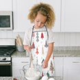 thumbnail image 4 of Multicolor Christmas Tree Pattern Kids Aprons for Girls and Boys,Adjustable Neck Strap Toddler Aprons for Kids Cooking Baking, 4 of 7