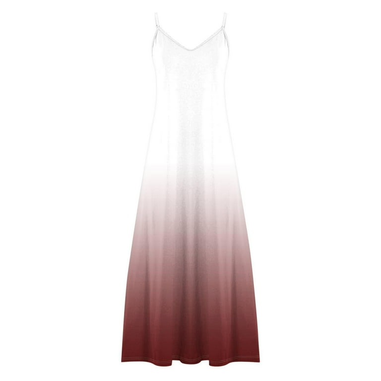 ZQUUVOU Women's Boho Maxi Dress Gradient Vacation Beach Sundresses Airy Dresses Fashion Casual Flowy Loose Maxi Clothes Burgundy - Walmart.com ZQUUVOU Women's Boho Maxi Dress Gradient Vacation Beach Sundresses Airy Dresses Fashion Casual Flowy Loose Maxi Clothes Burgundy - Walmart.com