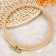 thumbnail image 3 of Herwey Embroidery Frame, DIY Embroidery Tool,Hand Embroidery Hoop Wooden Circle Frame for Cross Stitch Embroider Needle Arts DIY Tool, 3 of 6