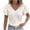 White, variant on Staron Women Ruffle Eyelet V Neck Short Sleeve Boho Casual Vacation Beach Slim Top Blouse, White M