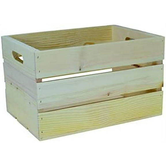 Poole & Sons Wooden Storage Crate with Hand Holes, 14 x 10 x 9 Inside Dimensions$$Home Decor, Kitchen, & Other