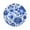 Blue Floral Pattern, variant on 15.4" Round Placemat Set of 1 Polyester Fabric Place Mats Non-Slip Dining Kitchen Table Mats for Kitchen Party Decor Watercolor Dandelions Pattern
