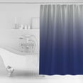 thumbnail image 2 of Blue Gray Shower Curtain, 48" x 72", Gradient Waterproof Bathroom Curtain Washable Shower Curtain Set with 12 Hooks, 2 of 6