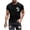 Black, variant on Njagoc3 Mens Summer Short Sleeve T-Shirt, Crew Neck, Skull Print, Stylish and Bold, Soft Material, Suitable for Gym and Casual Occasions