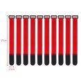 thumbnail image 1 of 10Pcs 2.5cm Width Nylon Cable Ties Reverse Buckle Strap Reusable Self Adhesive Tape Fastener Hook Loop Fixed Strap Sticky 2.5x25CM-B 10Pcs, 1 of 6