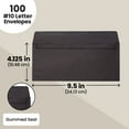 thumbnail image 6 of Juvale Black Envelopes - Bulk Letter Envelopes for Personal & Business Mailings - Square Flap & Gummed Seal - 100 Pack #10, 9.5 x 4.13 In, 6 of 10