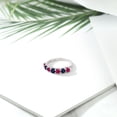 thumbnail image 4 of Gem Stone King 925 Sterling Silver Round Red Ruby and Blue Sapphire Anniversary Ring for Women (1.60 Cttw, Gemstone Birthstone, Available in Size 5, 6, 7, 8, 9), 4 of 4