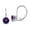 White, variant on Fine Jewelry 14K Yellow Gold Amethyst Drop Earrings for Women (L- 0.71 inch, W- 0.24 inch)
