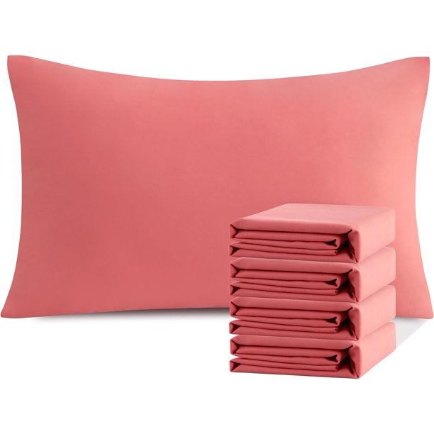 NTBAY Juego de 2 fundas de almohada estándar, 100% microfibra cepillada de 1800 hilos, súper suaves y acogedoras, resistentes a las arrugas, a la decoloración y a las manchas con cierre de sobre, fund