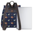 thumbnail image 3 of Gaeub Hedgehog And Snail Print Women's Leather Backpack,Travel Laptop Backpack,Fashion Ladies Leather Backpack Bag for Travel,Leather Drawstring Daypack for Me, 3 of 4