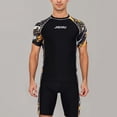 thumbnail image 2 of Swim Suit Mens , Men's Swimsuit , Cotton Swim Trunks Men Men's UPF 50 Sun Swim Trunks and Rash Guard Set Comfortable Surfing Swimming Water Sports Beachwear, 2 of 4