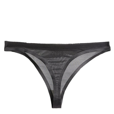 Mashaouyo Beaded Non Marking Thong Hottie Thin Low Waist Ice Silk Plus Size Silk Thong Women Panties for Women