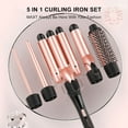 Beach Wave Curling Iron Wand, 8 in 1 Hair Waver 3 Barrel Curling Iron Set for Long Short Soft