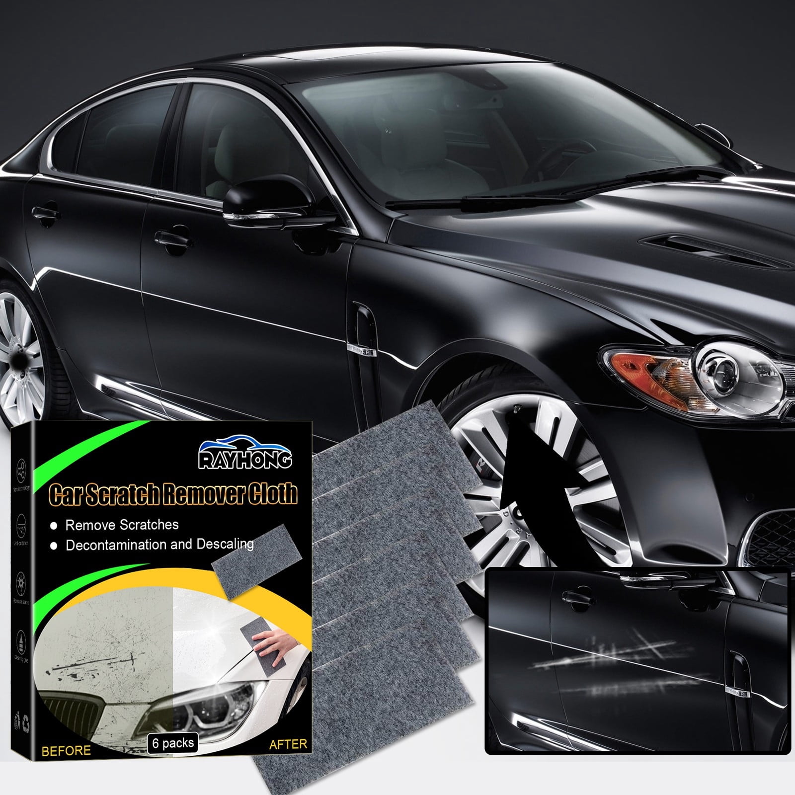 Cadorn Car Scratch Repair Cloth, Magic Polishing Cloth for Minor Scratches & Swirl Marks, Car Paint Restoration Towel
