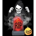 thumbnail image 2 of Znone 9016716 72,05 x 37,40 Po Airsoufflé Rip Reaper & Citrouille Allumé Rouge & Jaune Halloween Gonflable, 2 of 2