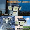 thumbnail image 7 of Solar Flood Light Motion Sensor 231 LED Outdoor Lights Remote Control Super Bright Waterproof Wide Angle Solar Powered 2400mAh Security Lights for Patio Garage Yard Pathway, 7 of 7