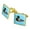 Gold, variant on Duck Swimming in Water Square Cufflink Set - Silver or Gold