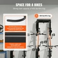 thumbnail image 3 of KFFKFF Bicycle Storage Solution, Accommodates 8 Bicycles & 7 Helmet Hooks, Wall-Mounted Bike Hanger for Home & Garage, Adaptable to Fit Different Bicycle Sizes, Adjustable Mount, Supports 400 lbs, 3 of 9