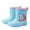 Blue, variant on Girls Rain Boots For Toddlers Kids Lightweight Cute Bunny Dinosaur Design Detachable Rain Cover Soft Sole Comfortable Casual Spring Summer Fall Girls Cowboy Boots Size 7-8 Years