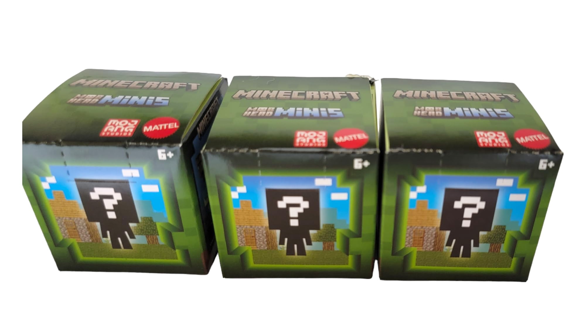 Minecraft Mob Head Minis Surprise Figures (Pack of 3 Blind Boxes)