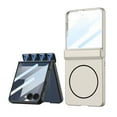 thumbnail image 6 of Decase Magnetic Case for Samsung Galaxy Z Flip 7,Lightweight Ultra-Thin Shockproof Case with Built-in Screen Protector,Wireless Charging Compatible,Glossy Rugged Full Body Case,Silver, 6 of 9