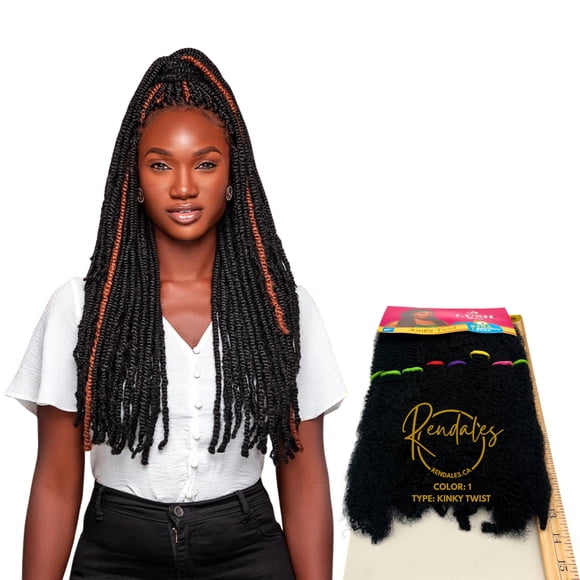 Lush Hair Torsade Crépue, Extensions de Cheveux au Crochet et Tressage Crépus Africains 24 Pouces, Fibre Synthétique, Doux, Lisse, Aspect Naturel Souple, 100 g