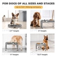 thumbnail image 3 of Veehoo Elevated Dog Bowls, Adjustable Metal Dog Dish Stand with 2 Food Bowls & 1 Slow Feeder, Grey, 3 of 8