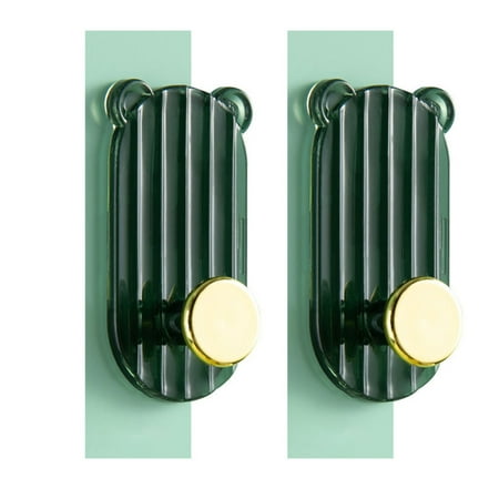 

2pcs Transparent Multi-purpose Hook Punch Free Traceless Utility Hook for Home Entryway Bedroom Living Room
