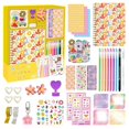 thumbnail image 1 of Girls Stationery Diary Set, Scrapbook Journal Kit, Craft Set, Teenage Kids Stationery, 1 of 5