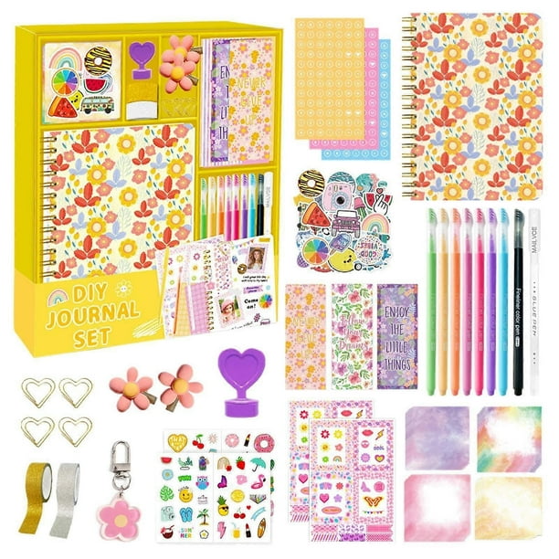 Girls Stationery Diary Set, Scrapbook Journal Kit, Craft Set, Teenage Kids Stationery