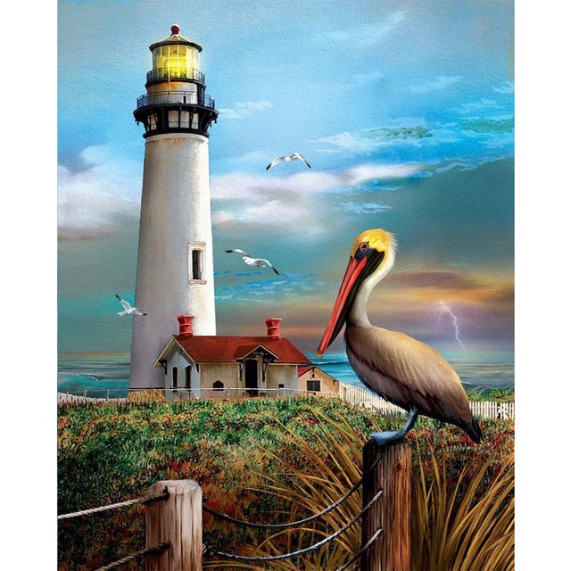 Pintura al óleo de pájaros y faros DIY por números dibujar en lienzo imágenes decoración del hogar Hugtrwg Para estrenar