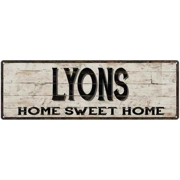 LYONS Rustic Home Sweet Home Sign Gift 6x18 Metal Decor 206180084339