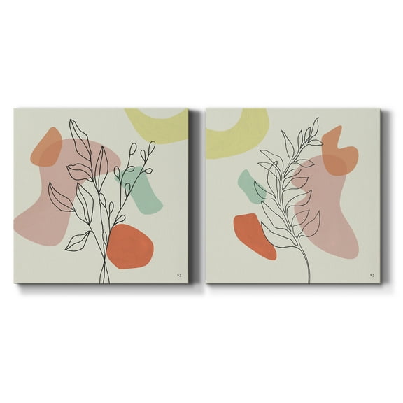 Growing Strong I - Premium Gallery Wrapped Canvas - Ready to Hang Set of 2 - 10 x 10 Each